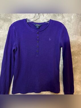 Polo by Ralph Lauren Purple Thermal Henley Top (love 22)